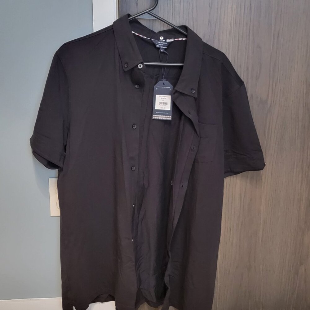 Ben Sherman Original Black Button Up Shirt, Short Sleeve, XL, NWT